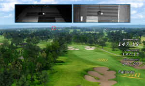 Screen showing the course and the 2 sensor camera views